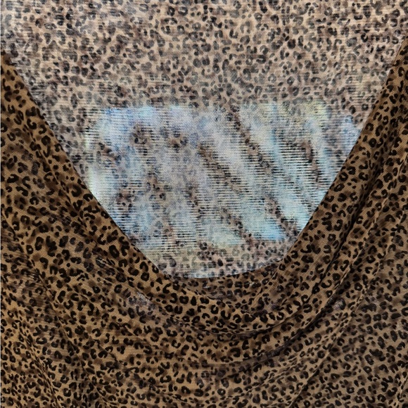 Cable & Gage Sheer Leopard Top - Picture 6 of 6